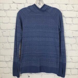 Lululemon Rest Less Hoodie Gatsby Blue / White Size 8